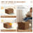 Upholstered Round Pouf Ottoman And Square Foot Rest-1462398300