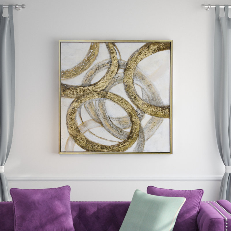 « rings », peinture sur toile encadrée