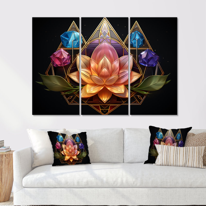 Irlande - ensemble d'impression d'art mural Lotus, Toile tendue, H 40 po x l 60 po x P 1 po