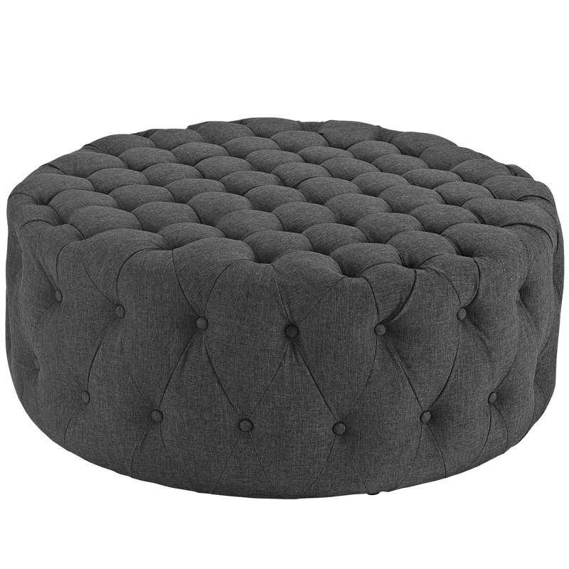 Repose-pieds Copper Grove Harrison, Polyester gris