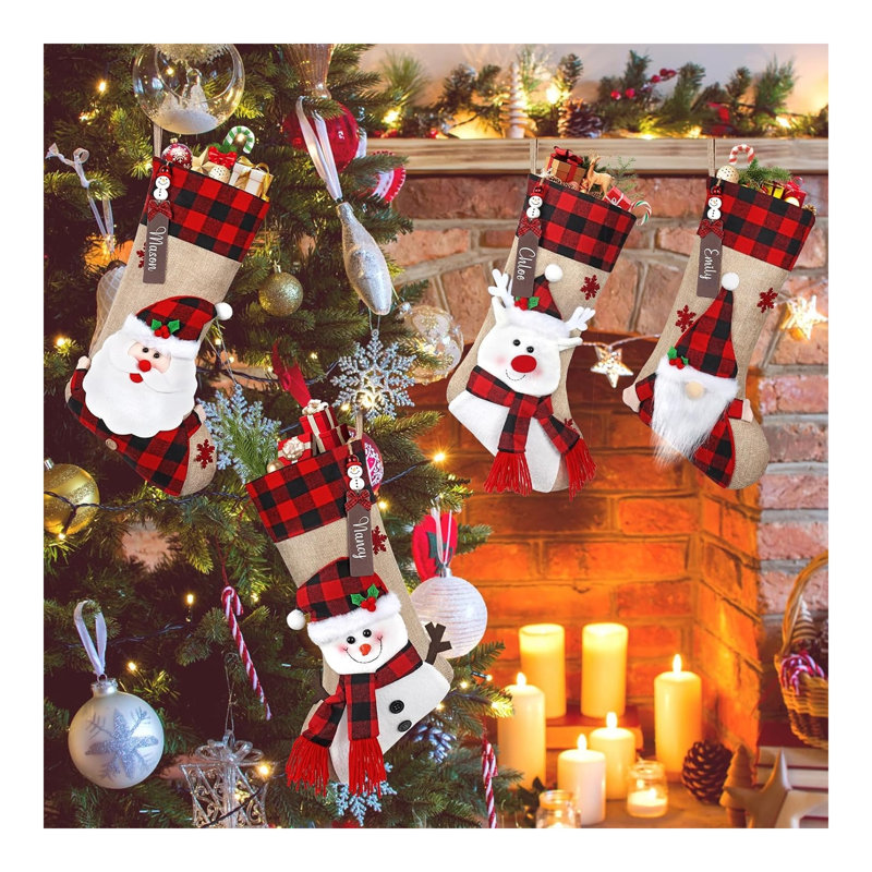 Chaussettes de Noël personnalisées 4 pièces
