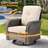 Allcot 6 - Person Wicker/Rattan Outdoor Loveseat Seating Group with Coffee Table and Cushions, All Weather Conversation Set for Garden Backyard-111860745