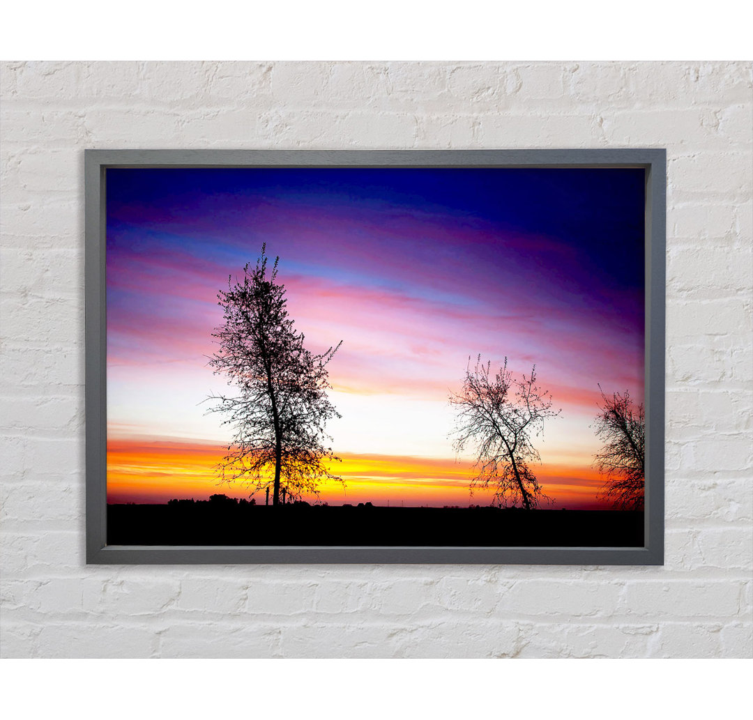 Gerahmtes Wandbild Winter Rainbow Sunrise