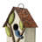 Strader Distressed Solid Wood Cottage Decorative Outdoor Garden Birdhouse with 3D Tree-1021354280