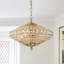 Sparkling 4-Light Clear Crystal Diamond Cage Chandelier
