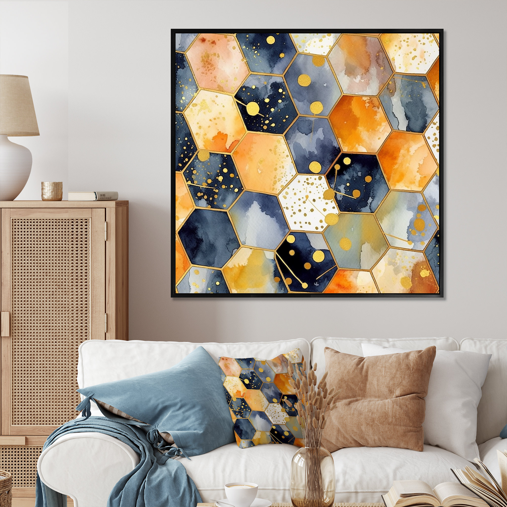 Snapshot of Vibrant Artwork For A Scandinavian Penthouse Apartment Bedroom