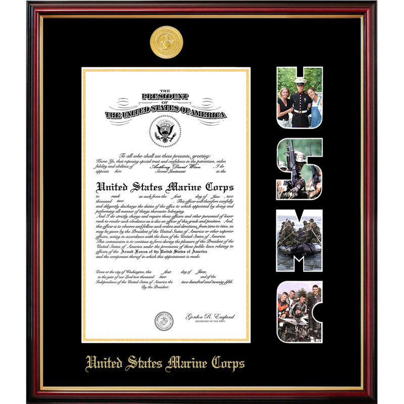 Cadre photo pour petit certificat marine, 10 po x 14 po