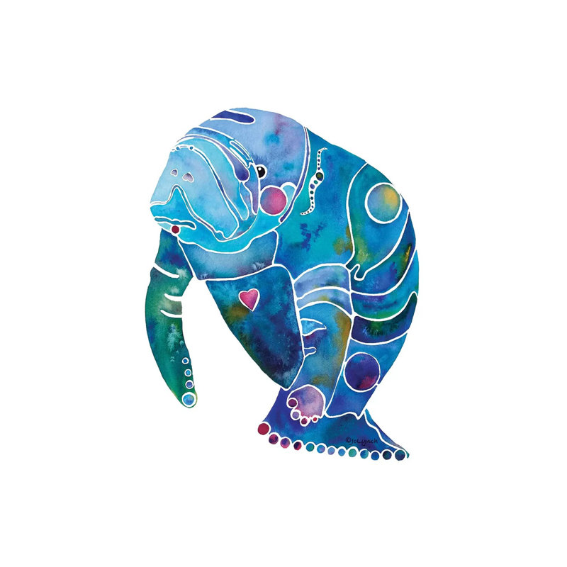 Manatee II by Jo Lynch - Wrapped Canvas Gallery-Wrapped Canvas Giclée, 30.48cm H x 20.32cm W