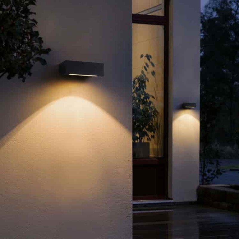 UltraBeam 9 Watt LED Black Outdoor Wall Down Light  900 Lumen - IP65 Waterproof