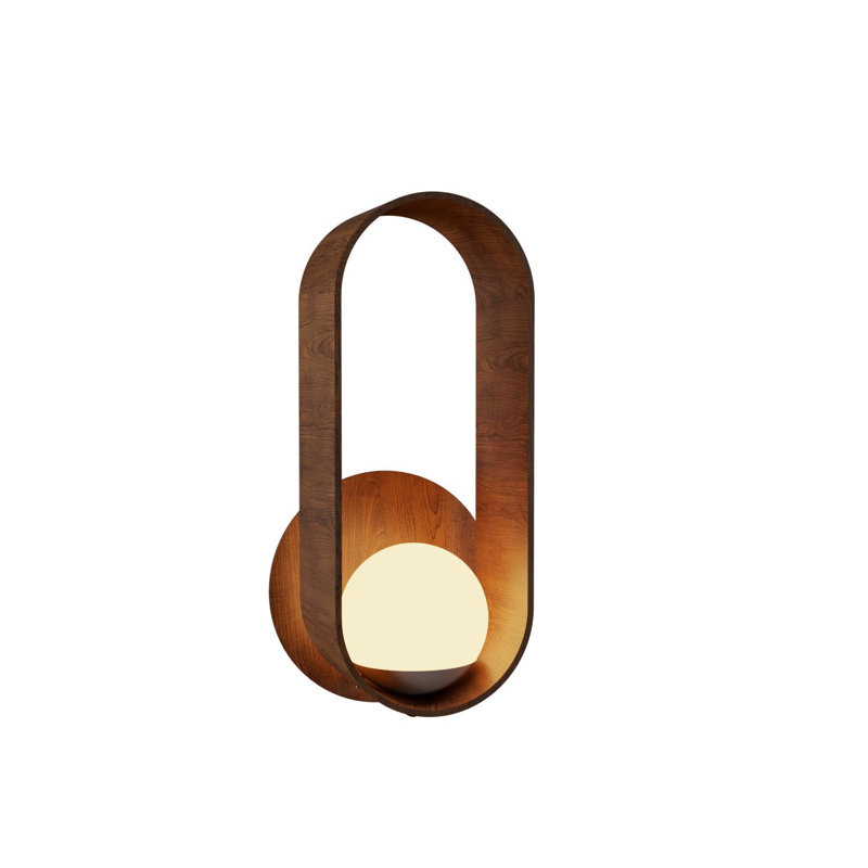 Sfera Manufactured Wood Armed Sconce, Imbuia