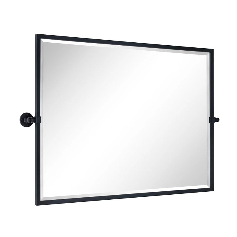 Sema Metal Rectangle Mirror, Mattle Black, 30" x 40"