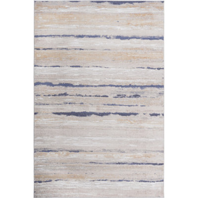 Loom & Area Rug 5x7, /blue Striped Pattern, Non-shedding, Stain , Suits Various Rooms In House 5x7 Rug, Stripe For Home Living And Office Spaces