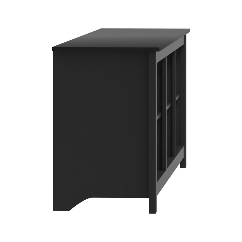 Inniss Transitional Console Table And Tv Stand 2 Piece Set, Black, Black