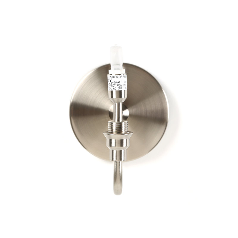 Armed Sconce, Brushed Nickel