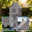 Maison pour chat d'intérieur en résine avec porche H 52,13 po (bleu)-126244334-123049080
