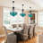 3-light Dimmable Tiffany Pendant