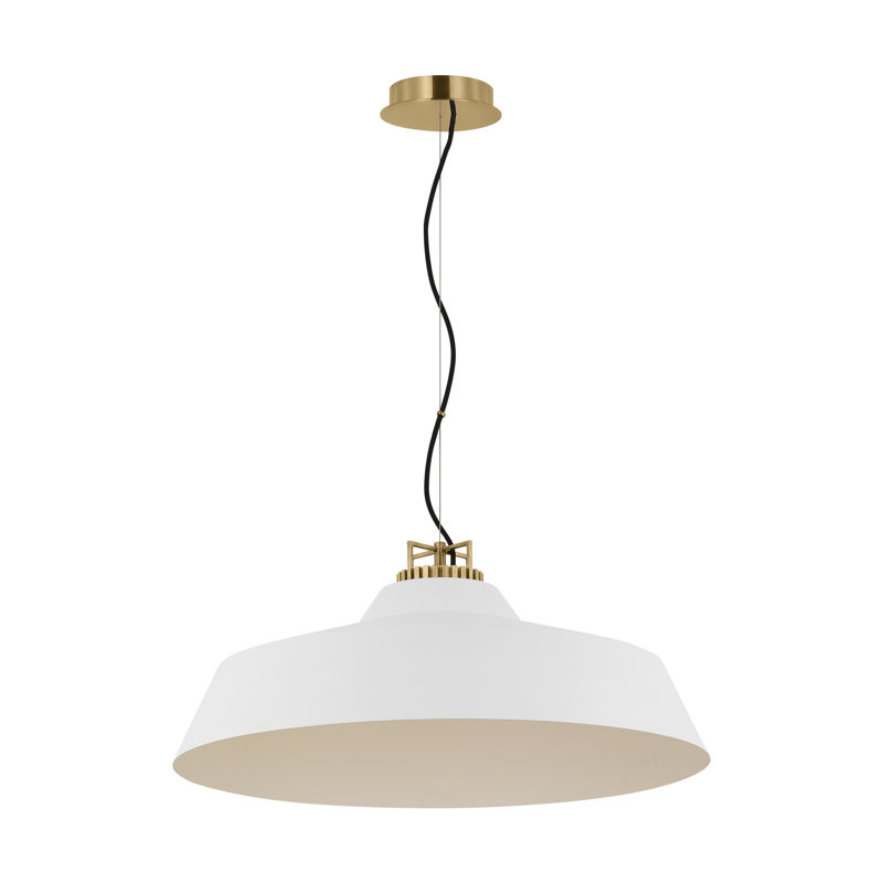 Forge 1 - Light LED Pendant, 12" H x 28" W x 28" D, Matte White