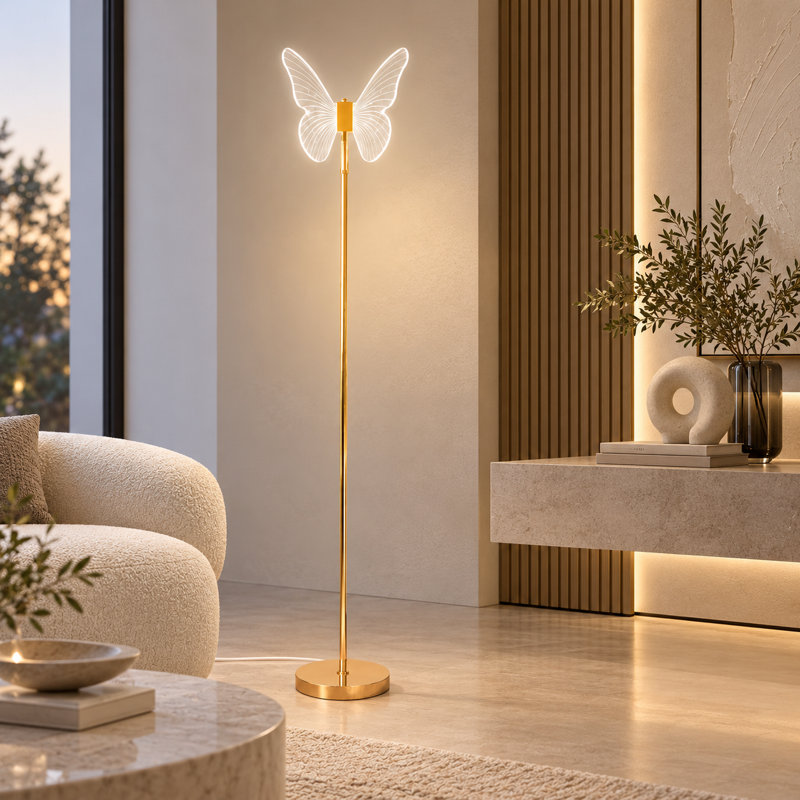 63.4 " Polished Arched Floor Lamp