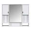 Armoire de rangement murale moderne avec miroir et barre à serviettes, parfaite pour les salles de bain élégantes et organisées-2139409590