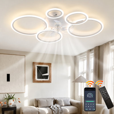 Debrann 39.4'' Dimmable Reversible Ceiling Fan With LED Lights And Remote Control
