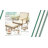 Bay Isle Home™ Outdoor Rattan Conversation Set with 2 Ottomans and 1 Square Coffee Side Table