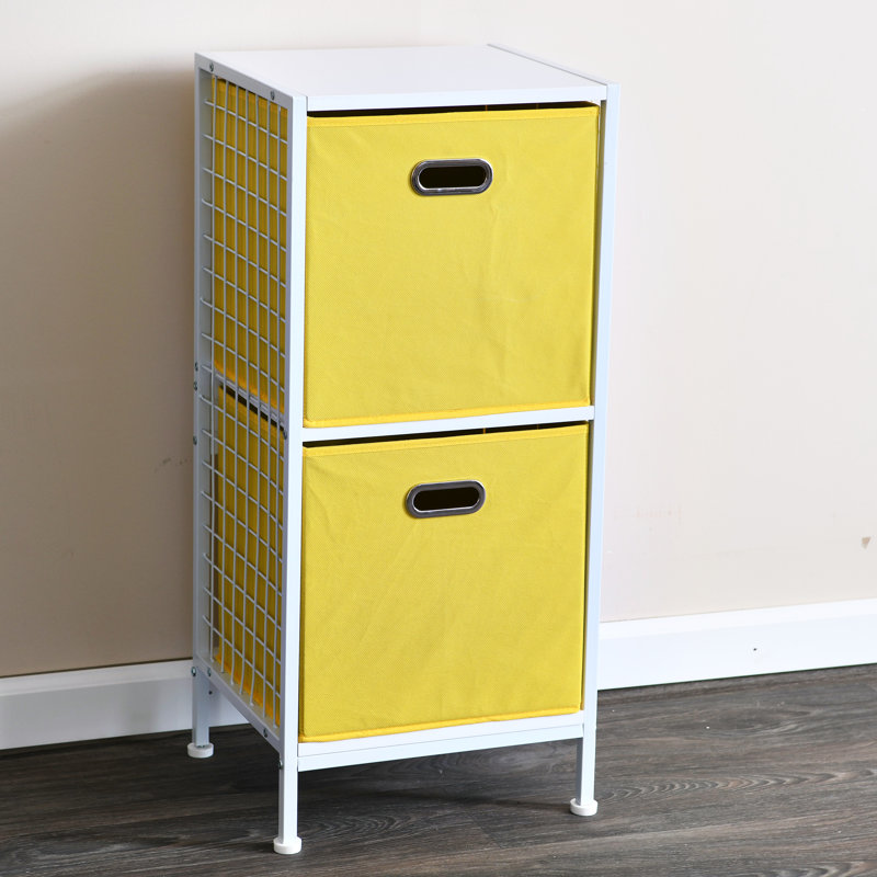 Household Essentials Fabric Bin, Yellow