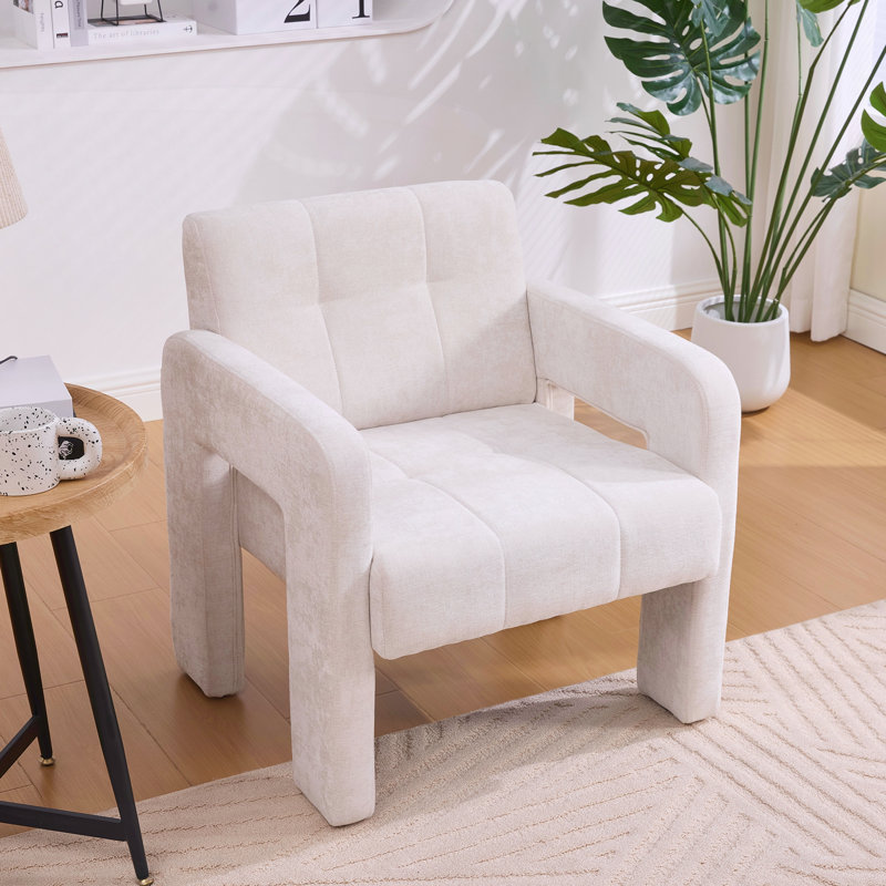 Fauteuil rembourré rembourré confortable, Beige