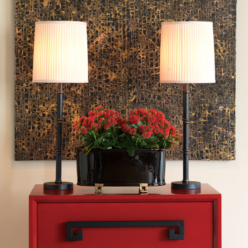 Lauderdale Buffet Table Lamp Set, Black