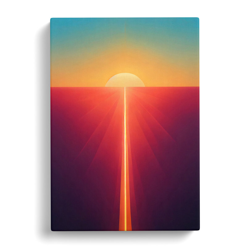 Awesome Sunset View Abstract - Wrapped Canvas, 50cm H x 35cm W x 3cm D