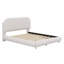 Lit plateforme tapissier, structure solide et design courbé élégant-865680652-865680642