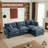 Eyisean 102" Chenille Modular Sectional Sofa with Ottoman, 3-Seater L Shape Cloud Couch with Upholstered & Pillow, Comfy Sleeper Sofa for Living Room, Bedroom, Office, Apartment, Easy Assembly-1043741558-828026291