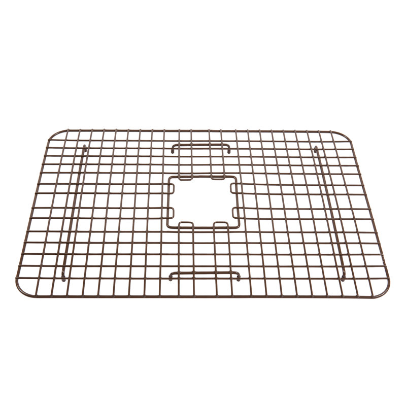 Grille de fond d'évier de cuisine brun antique 25 po x 17 po SinkSense Foster