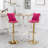 Nakyra Swivel Upholstered Adjustable Height Counter Stool with Metal Frame-1966517523