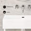 Lavabo console rectangulaire à trous zéro 24 "avec pieds Claire-106889718