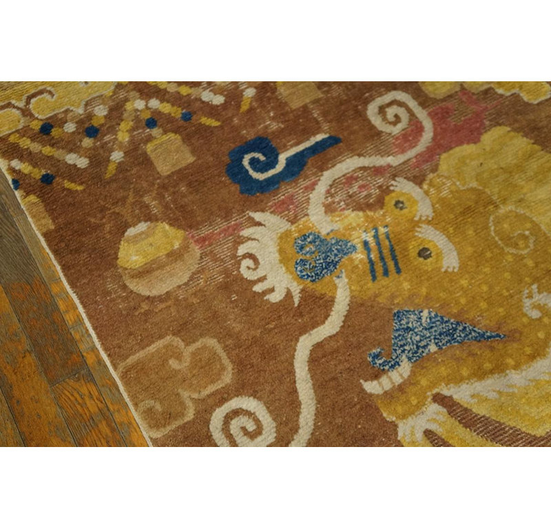 Early 19th Century Chinese Ningxia Pillar Carpet ( 3'4" x 8'8" - 102 x 264 )
