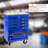 7 Drawers, Metal Tool Cart, Wheels, Stainless Steel Roof, Workshop Warehouse, 4" , Parking Brake, - Bearing Drawer Slides, Locking Feature Multifunctional, Rolling Garage Workshop, Key System-556062620