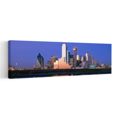Night, Cityscape, Dallas, Texas, Usa Abstract Contemporary Architecture City Wall Art