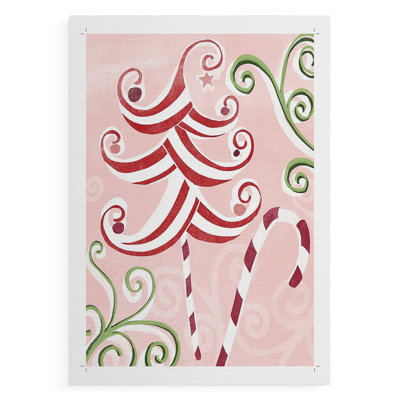 Candy Cane Holiday I - Impression sur toile seulement - NON CADRE
