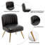 Chaise d'appoint capitonnée de 23,6 po Milla-221415472