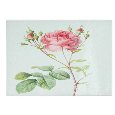 Tempered Glass Cumberland Rose Chopping Board