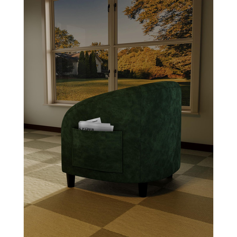 Fauteuil Sherpa Accry, Velours vert