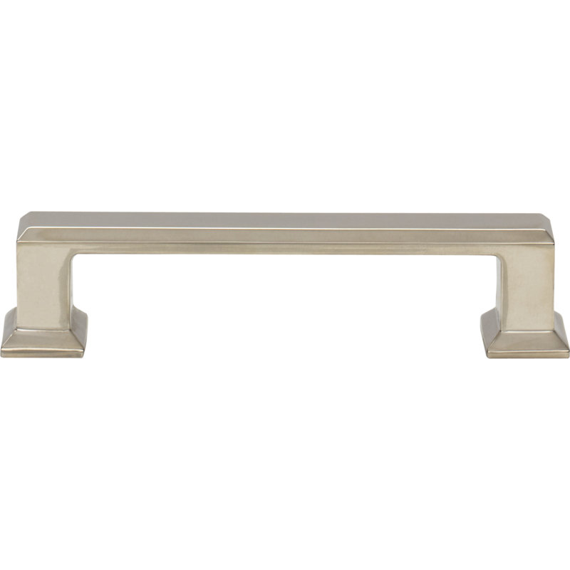 Polished Nickel Transitional Cabinet Handle with Mounting Hardware