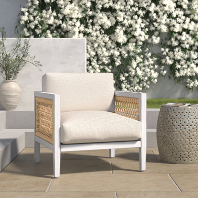 Chaise de terrasse Ronzi avec coussins Sunbrella