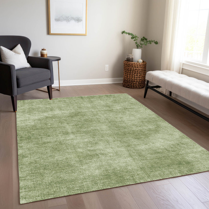 Tapis intérieur / extérieur vert Orlena , 5' x 7'6"
