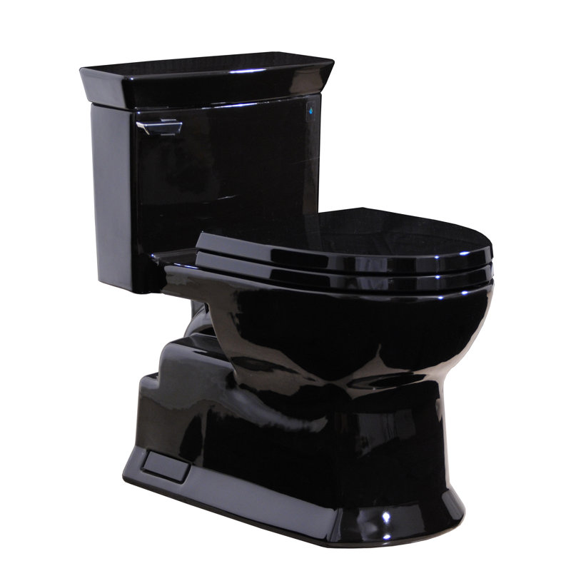 Toilette allongée une pièce à jupe universelle 1,28 GPF TOTO® Eco Soirée®, noir ébène