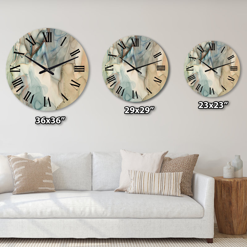 Horloge murale Tender, Médium, Ivoire/doré