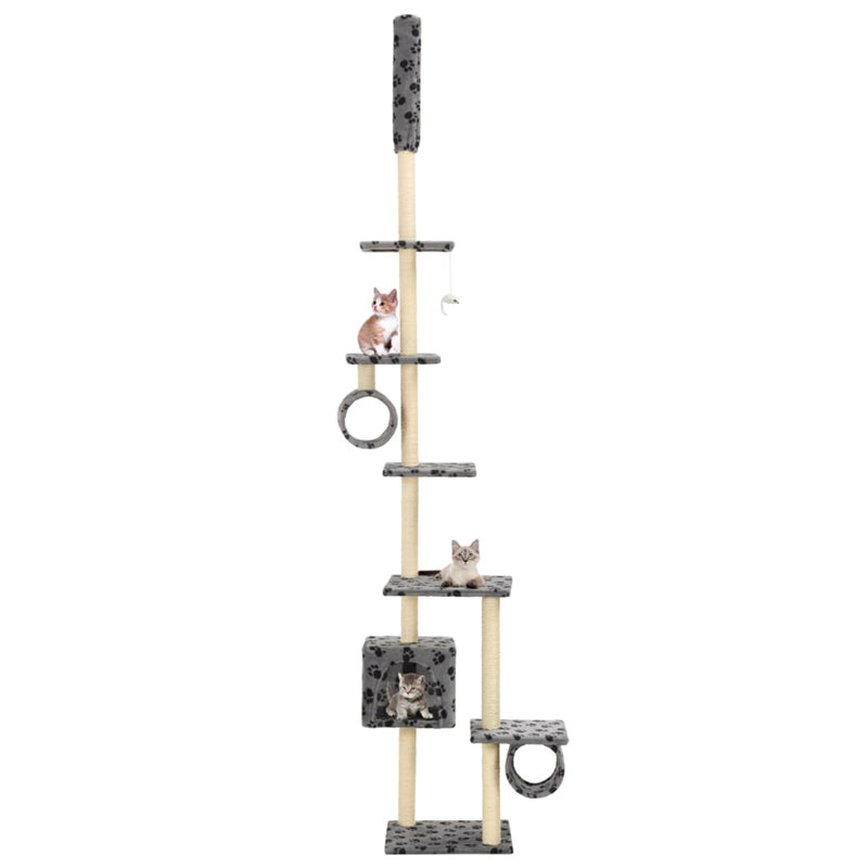 Geiger 260 cm H Cat Tree / Condo, Grey/Brown/Blue