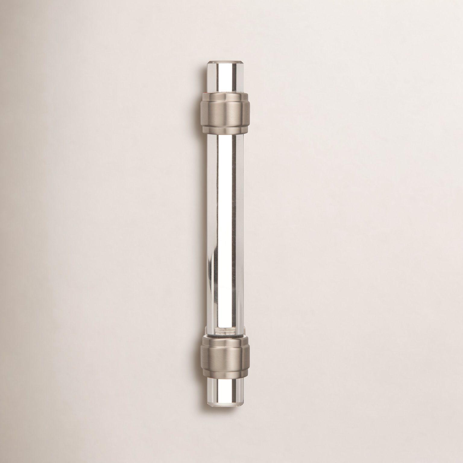 Glacio Bar Cabinet Pull, Satin Nickel, 3 3/4"
