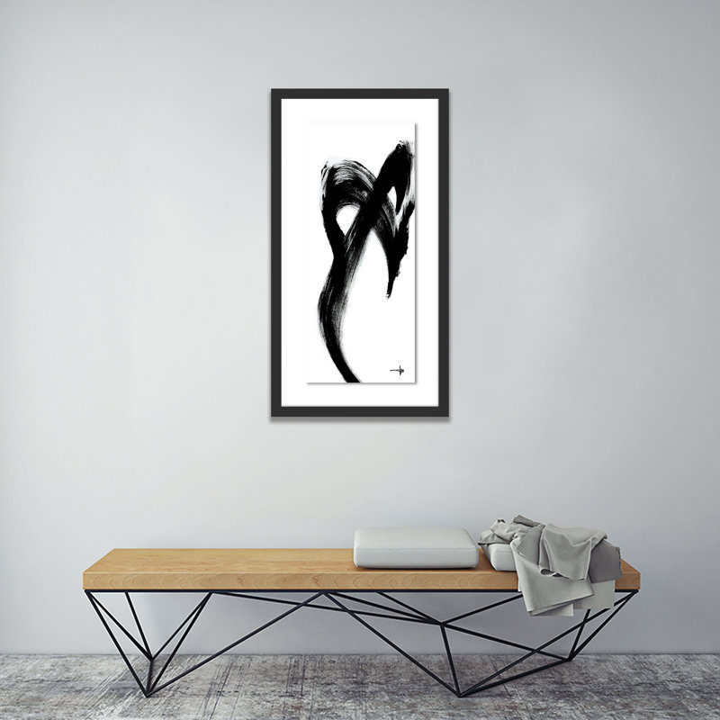 Phoenix Print by Johan Gert Manschot, Black, 60" H x 29" W x 2.5" D