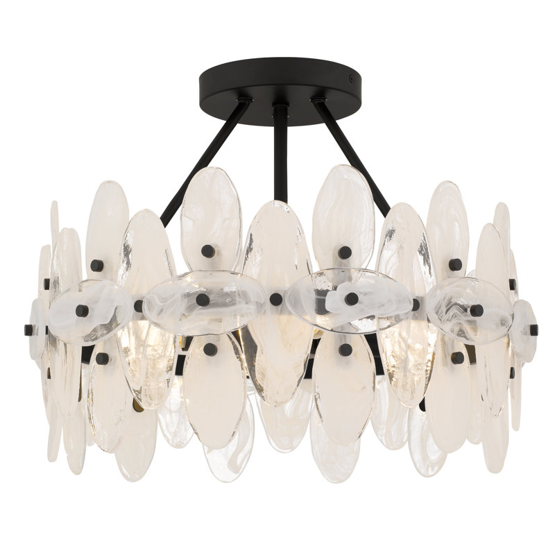 Abigail 4-Light Matte Black Semi-Flush Mount